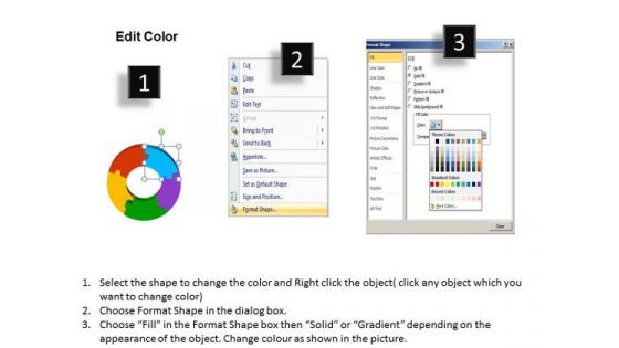 Consulting Diagram 3d Circular Puzzles 5 Stages Strategy Diagram
