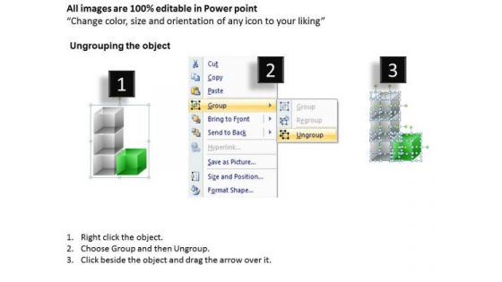Consulting Diagram 3d Cubes With Numbers Sales Diagram