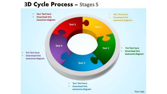Consulting Diagram 3d Cycle Process Flowchart Stages 5 Strategy Diagram