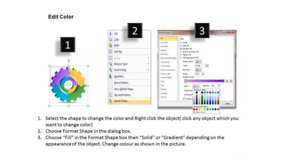 Consulting Diagram 3d Gears Chart 4 Stages 1 Sales Diagram
