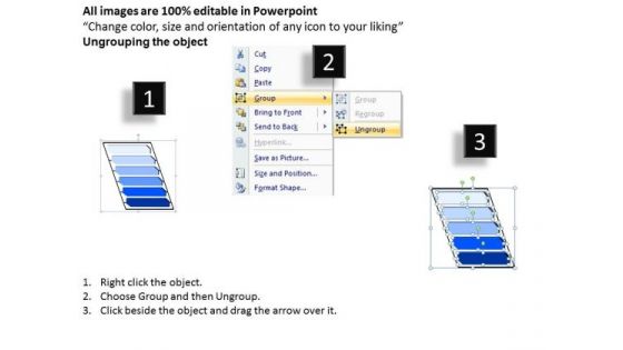 Consulting Diagram 3d List 6 Stages Rectangular Diagram Sales Diagram