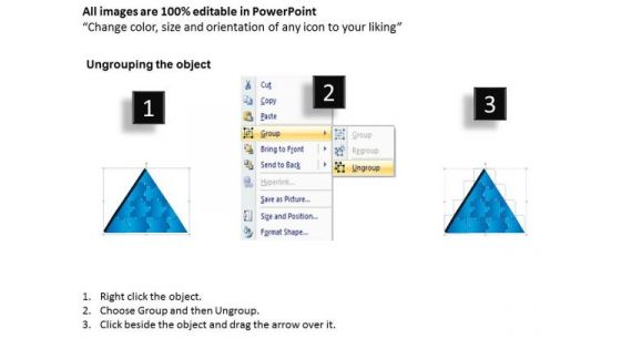 Consulting Diagram 3d Triangle Puzzle Process 11 Pieces Marketing Diagram