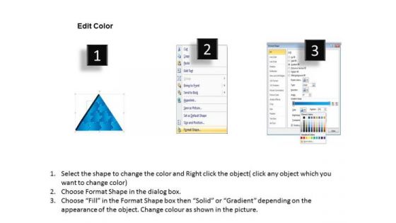 Consulting Diagram 3d Triangle Puzzle Process 11 Pieces Marketing Diagram