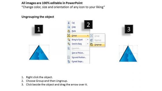 Consulting Diagram 3d Triangle Puzzle Process 4 Pieces Strategy Diagram