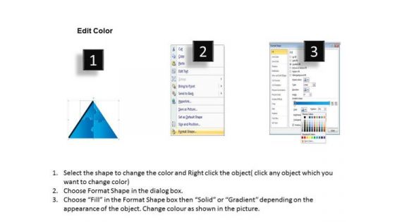 Consulting Diagram 3d Triangle Puzzle Process 4 Pieces Strategy Diagram