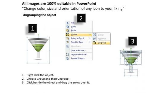 Consulting Diagram 4 Staged Business Funnel Process Business Cycle Diagram
