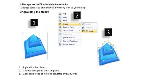 Consulting Diagram 4 Staged Pyramid With Top View Strategy Diagram