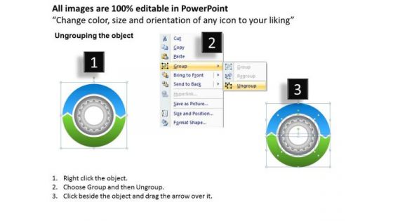 Consulting Diagram Circular Arrows With Gears 2 Stages Strategy Diagram