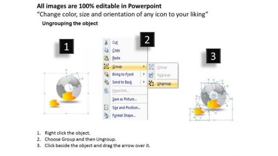 Consulting Diagram Circular Puzzle With Center Circle 5 Pieces Strategy Diagram