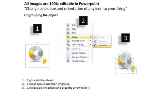 Consulting Diagram Circular Puzzle With Center Circle 6 Pieces Strategy Diagram