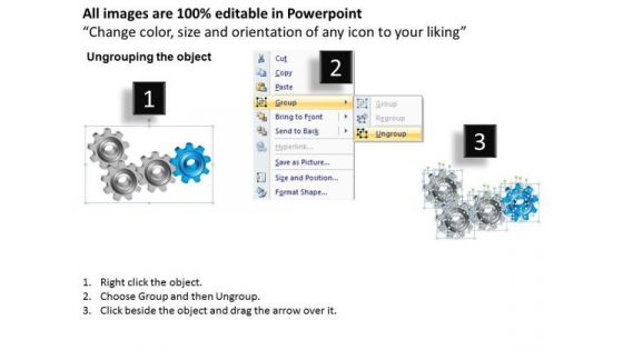 Consulting Diagram Interconnected Gearwheels Process Marketing Diagram