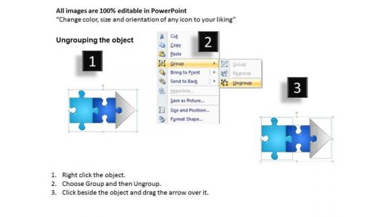 Consulting Diagram Linear Flow 2 Stages Style 1