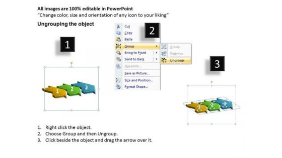 Consulting Diagram Linear Flow 3 Stages Marketing Diagram
