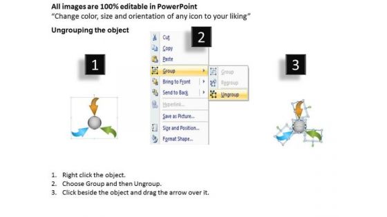 Consulting Diagram Many To One Process 3 Step