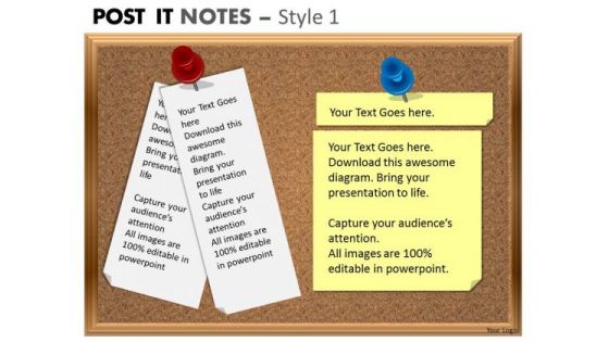 Consulting Diagram Post It Notes Style Strategy Diagram