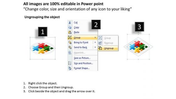 Consulting Diagram Puzzle Pieces Fitting Style 2 Sales Diagram