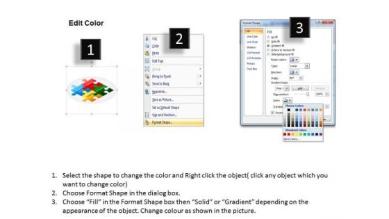Consulting Diagram Puzzle Pieces Fitting Style 2 Sales Diagram