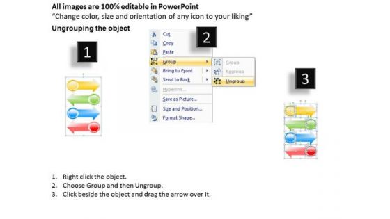 Consulting PowerPoint Template 4 Ps Of Marketing Two Directional Arrows Ppt Slides