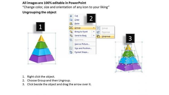 Consulting PowerPoint Template Independent Triangle For 4 Ps Of Business Ppt Slides