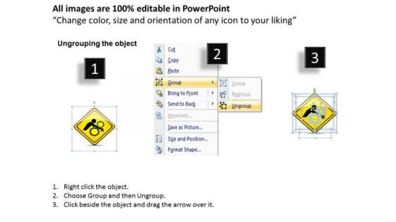 Consulting PowerPoint Template Warning Sign Unintentional Enter Of Hand Ppt Slides