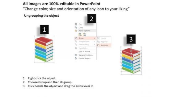 Consulting Slides Books Chart With Six Stages Business Presentation