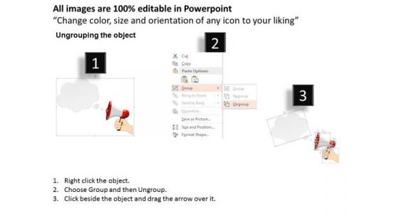 Consulting Slides Business Diagram Of Megaphone Business Presentation