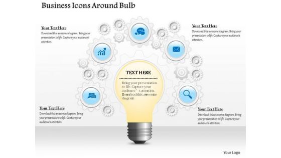 Consulting Slides Business Icons Around Bulb Business Presentation