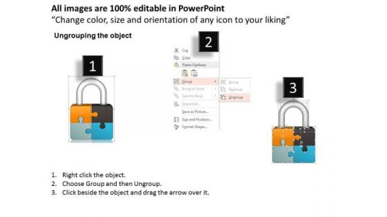 Consulting Slides Colorful Locked Puzzle Pieces Business Presentation