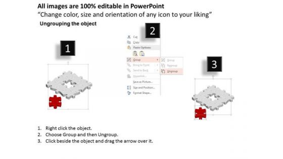 Consulting Slides Design Of Red Missing Puzzle Business Presentation