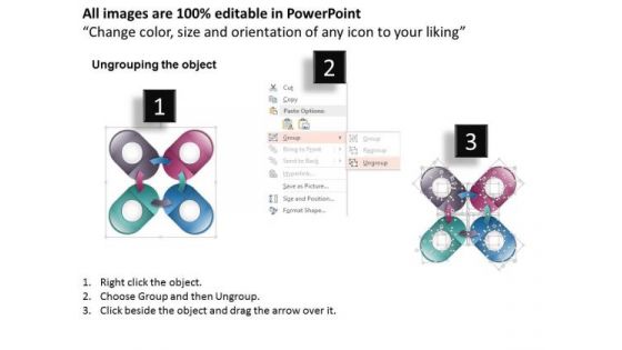 Consulting Slides Four Steps In Circular Order Business Presentation