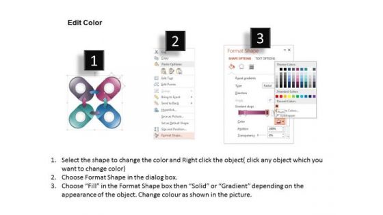 Consulting Slides Four Steps In Circular Order Business Presentation