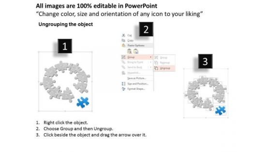 Consulting Slides Illustration Of Circular Puzzle Design Business Presentation