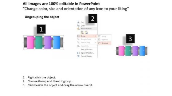 Consulting Slides Linear Flow Of Four Steps Business Presentation