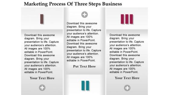 Consulting Slides Marketing Process Of Three Steps Business Presentation