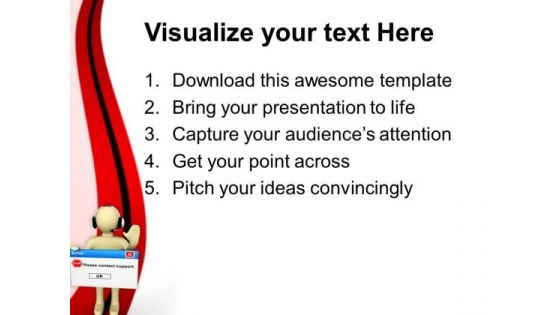 Contact To Support Team For Problem Solving PowerPoint Templates Ppt Backgrounds For Slides 0813