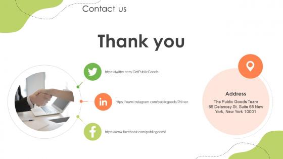 Contact Us Healthy And Nutrition Provider Company Investor Funding Elevator Pitch Deck