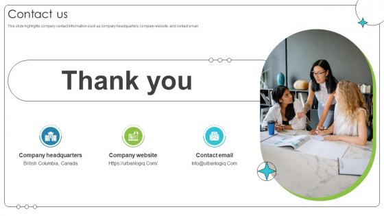 Contact Us Investor Oriented Urbanlogiq Fundraising Deck