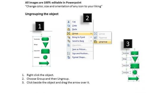 Contactor Arrows Loop Link Flow Chart Symbols PowerPoint Slides