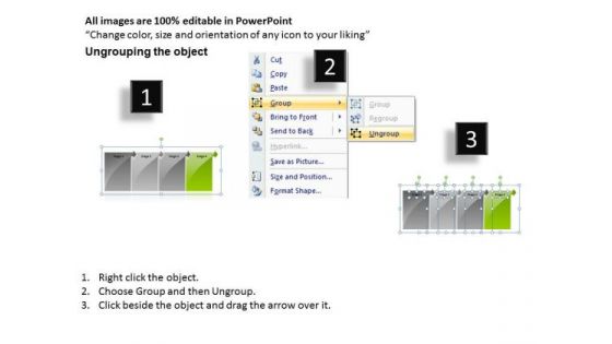 Continual Method 4 Stages Circuit Drawing PowerPoint Slides