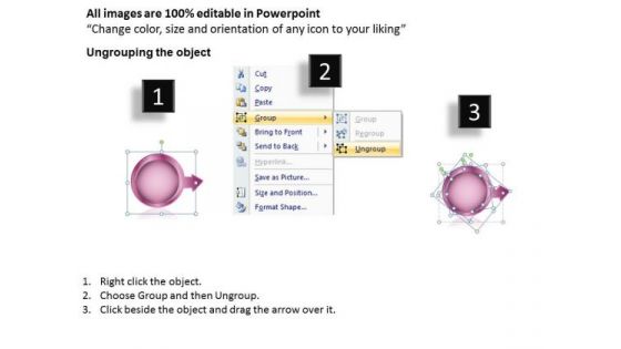 Continual Series Of Circular Arrows 4 Stages Ppt Change Order Process Flow Chart PowerPoint Slides