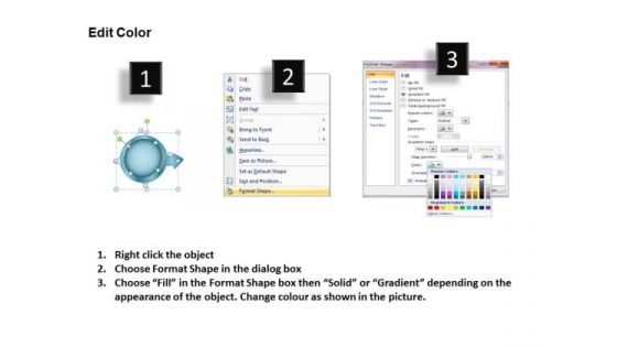 Continual Series Of Circular Arrows 4 Stages Processing Flow Chart PowerPoint Slides