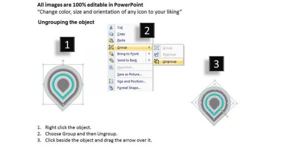 Continuous 6 Steps Aligned Concentrically Business Plan PowerPoint Templates
