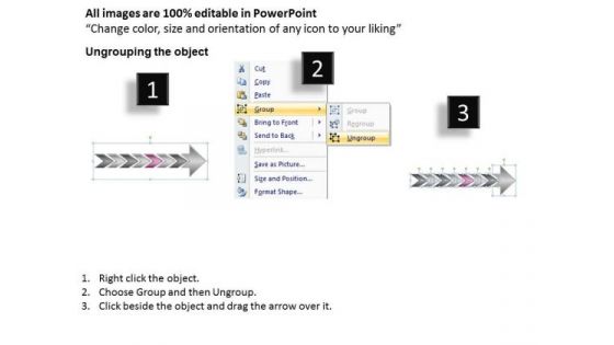 Continuous Arrow Process 7 Stages Business To Strategies PowerPoint Templates