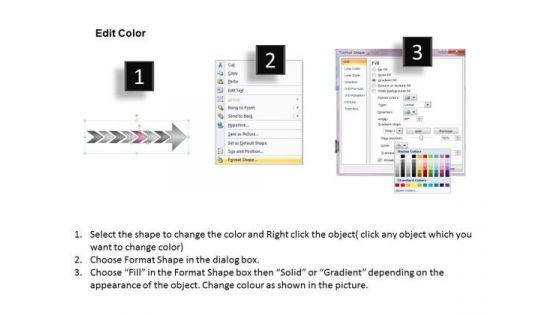 Continuous Arrow Process 7 Stages Business To Strategies PowerPoint Templates