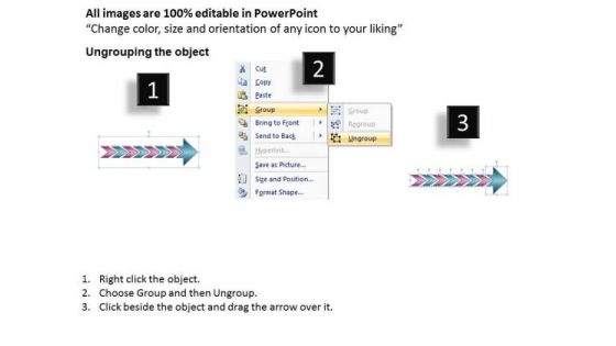 Continuous Arrow Process 7 Stages Flowchart Slides PowerPoint