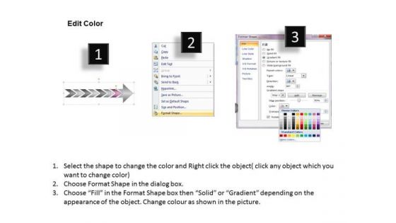 Continuous Arrow Process 7 Stages Free Flowchart PowerPoint Templates