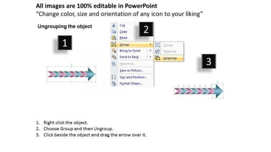 Continuous Arrow Process 7 Stages System Flow Charts PowerPoint Templates
