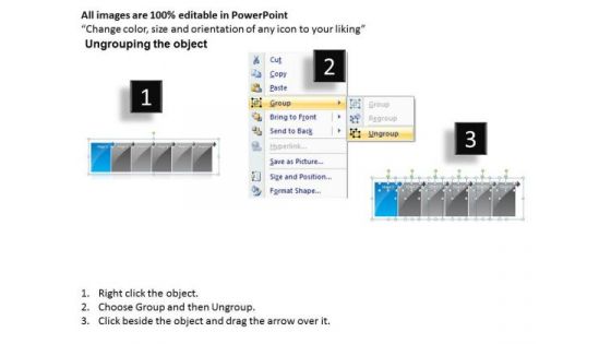 Continuous Illustration Of 6 Stages Flow Chart For Process PowerPoint Slides