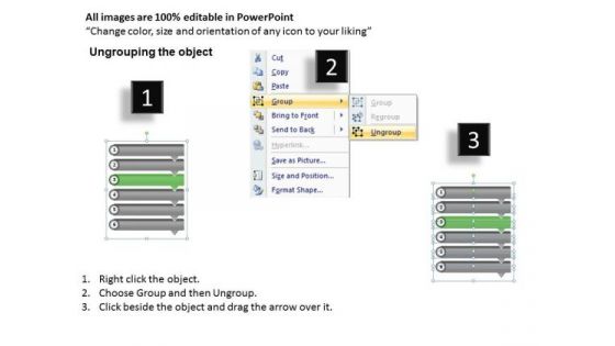 Continuous Process Arrows 6 Concepts Flow Chart Creator Online PowerPoint Slides