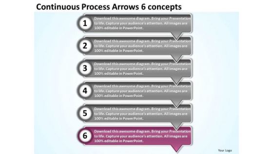 Continuous Process Arrows 6 Concepts Hydraulic Schematic PowerPoint Slides Continuous Process Arrows 6 Concepts Hydraulic Schematic PowerPoint Slides